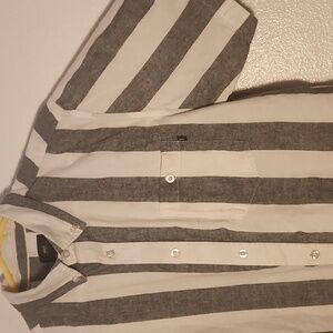 OBEY short sleeve striped button up